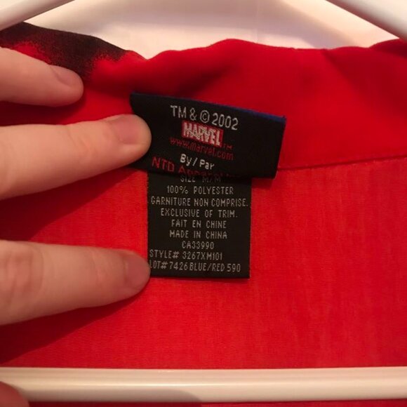 Vintage Marvel Comics X-Men 2002 All Over Graphic Hawaiian Shirt Size Medium Y2K - Picture 4 of 5